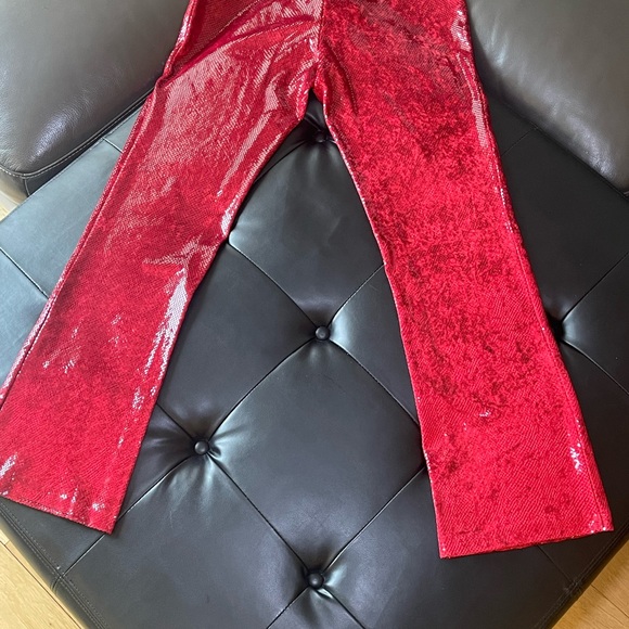 Emma Black Red Sequin boot cut pants - Picture 6 of 12